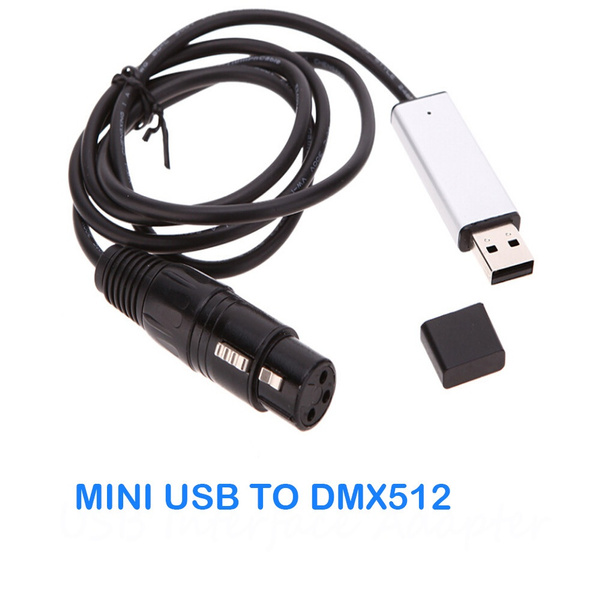 USB to DMX Interface Adapter Controller DMX512 Computer Stage-Lighting ...