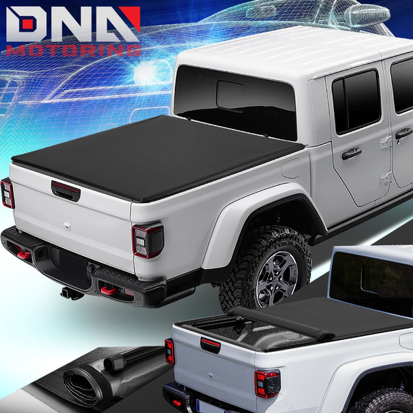 For 2020 Jeep Gladiator Jt Pickup Truck Bed Vinyl Soft Roll Up Tonneau Cover Kit W Side Rail Wish