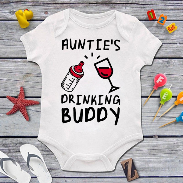 Funny Aunt Baby Outfit Newborn Infant Toddler Bodysuit Auntie Shirt Shower Gift 