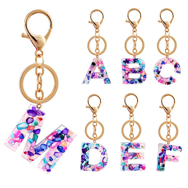 A-Z Initial Keychain Key Rings for Women T Key Chain Women V I G R D A E J  M Keychain L Keychain K keychain Cute Bag Keychain L Key Ring S Key Ring G