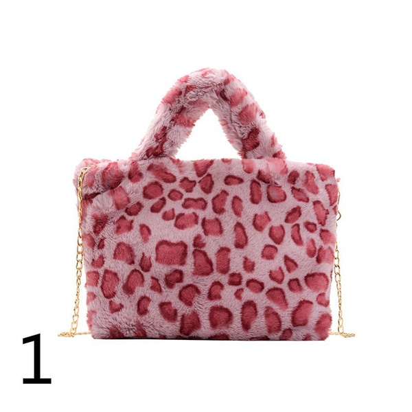 fluffy bag animal print