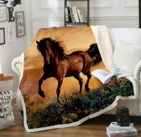 Horse 2025 print blanket