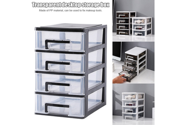drawer cosmetics organizer clear storage drawers 3/4 Layers Transparent  Desktop