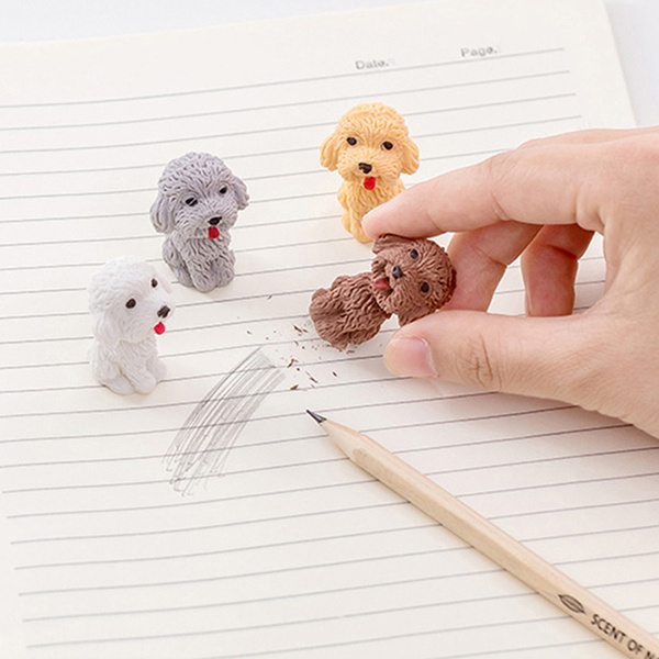 1pc Cute Dog Rubber Eraser Art School Supplies Office Stationery Supplies 