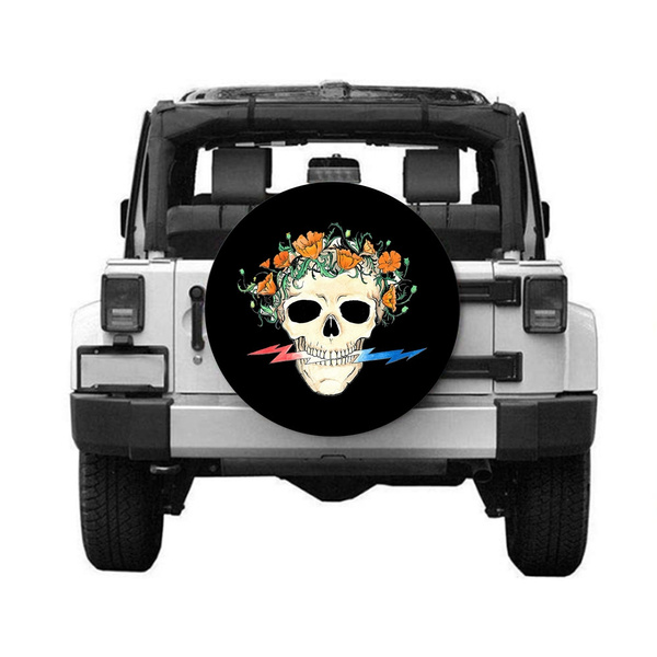 Happy Face Tire Covers Potable Polyester Spare Corrosion Waterproof Wheel Cover Compatible with Jeep Trailer RV SUV Truck Camper Travel Accessories 14 15 16 17Inch
