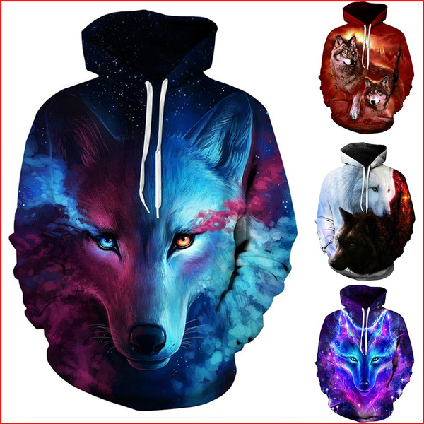 New Arrival 3D Hoodie Galaxy Wolf Printing 3d Animal Hoodies Fashion ...