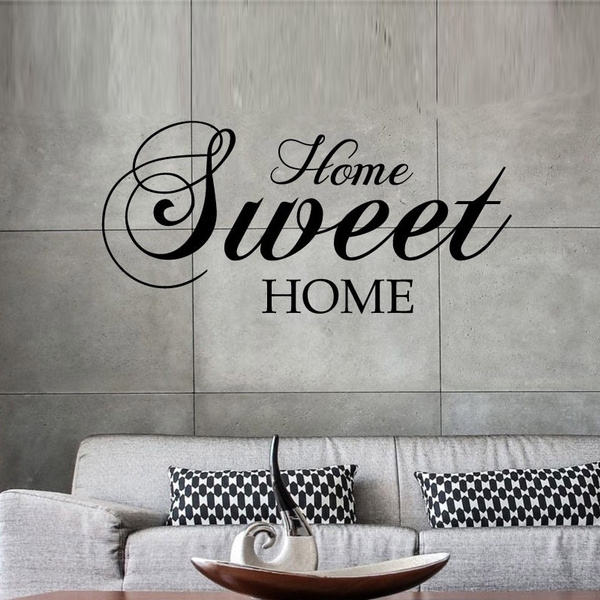 Home Sweet Home Wall Stickers Quote Home Decor Living Room Mural