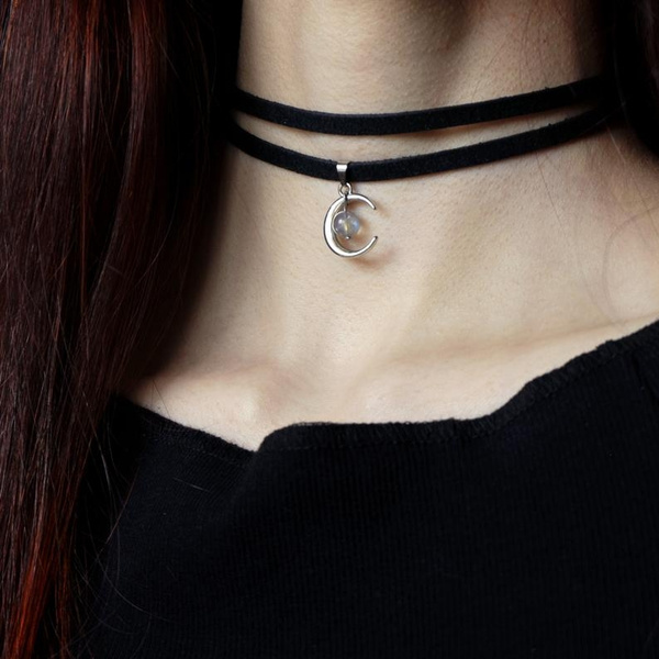 Choker with moon deals charm