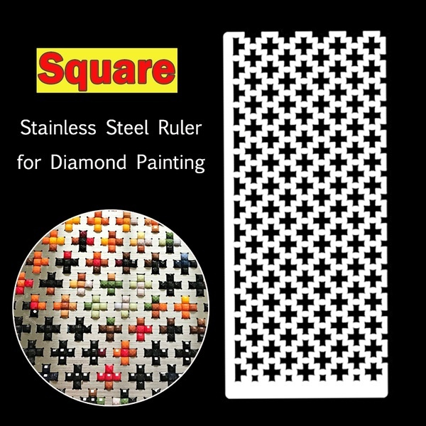 DIY Diamond Painting Tools Stainless Steel Mesh Ruler for Square Beads 5D  Diamond Embroidery Accessories Craft Supplies A&B