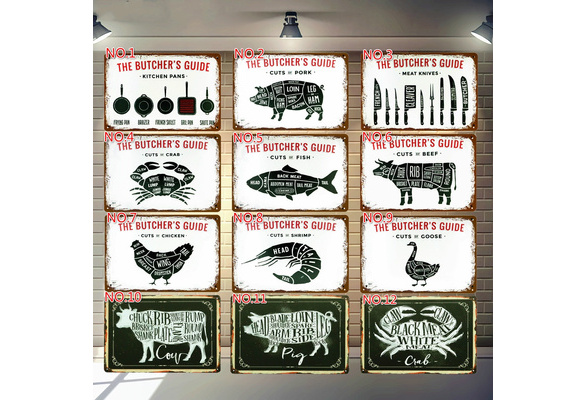 butcher's choice metal wall sign butcher's choice metal wall sign