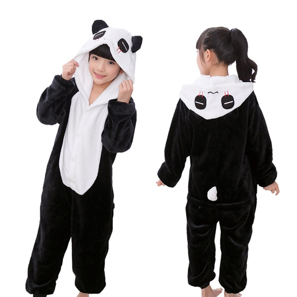 Boys Girls Panda Pajamas Children Kigurumi Flannel Kids Cartoon Onesie Sleepwear cosplay Clothes For 4 6 10 12 Years | Wish