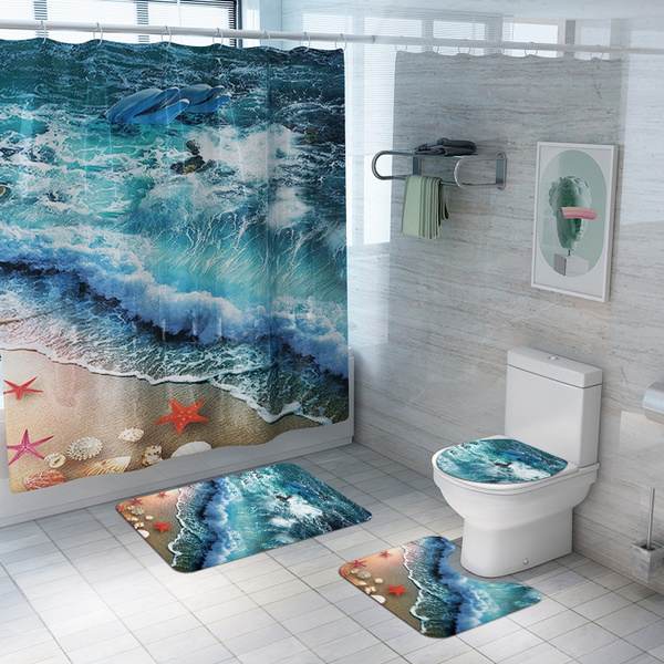 Ocean Bathroom Carpet, Carpets