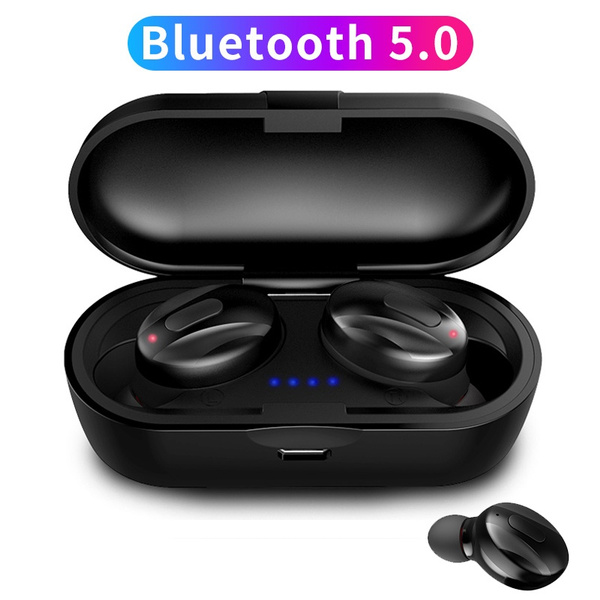 Bluetooth V5.0 TWS IPX5 Bluetooth V5.0 Earphones with Charging Case Sport Wireless Dual Stereo Bass Earbuds Handsfree For iPhone Samsung Huawei