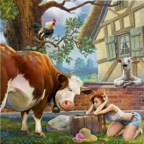 5D Diamond Painting Milk Cow Diamond Art Full Diamond