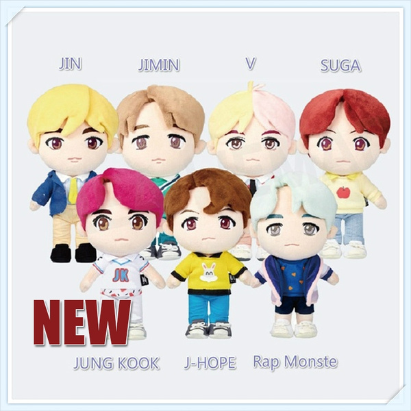 New 25cm Kpop BTS Cartoon Version Plush Pillow JUNG KOOK SUGA RM JIMIN  J-HOPE V JIN Plush Standing Doll Best Gifts for Fans House of BTS IDOL TOY  | Wish