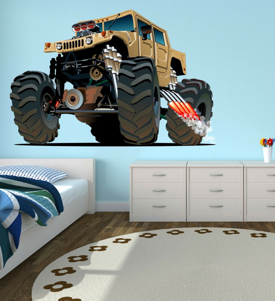 monster truck kids bed