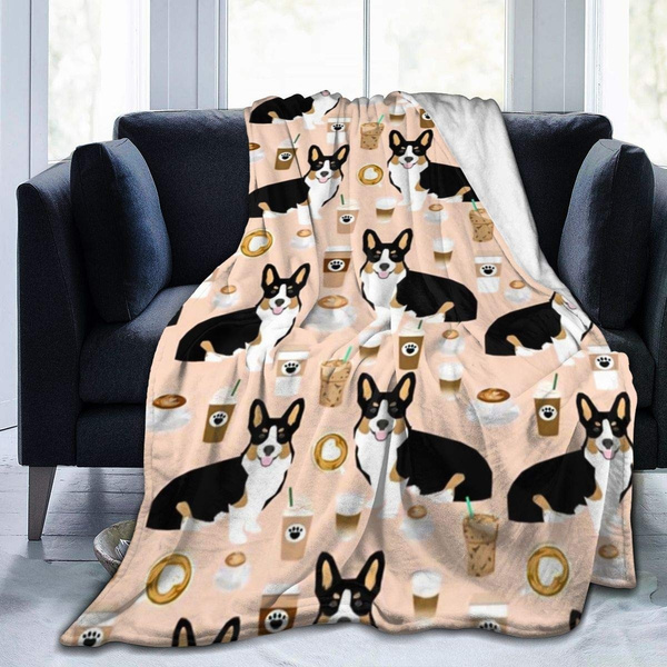 corgi fleece blanket