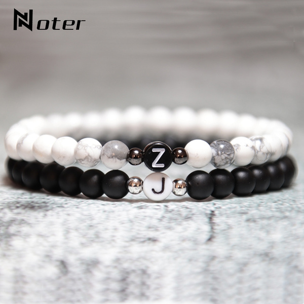 Black and white store couple bracelets