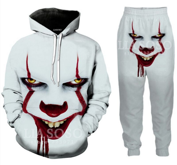 Details about   Clown movie 3D All Over Print Womens Mens Casual T-Shirt Joggers Pants And Suit