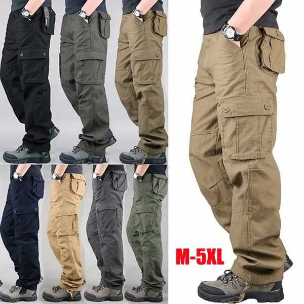 Men's Cargo Pants Mens Casual Multi Pockets Military Tactical