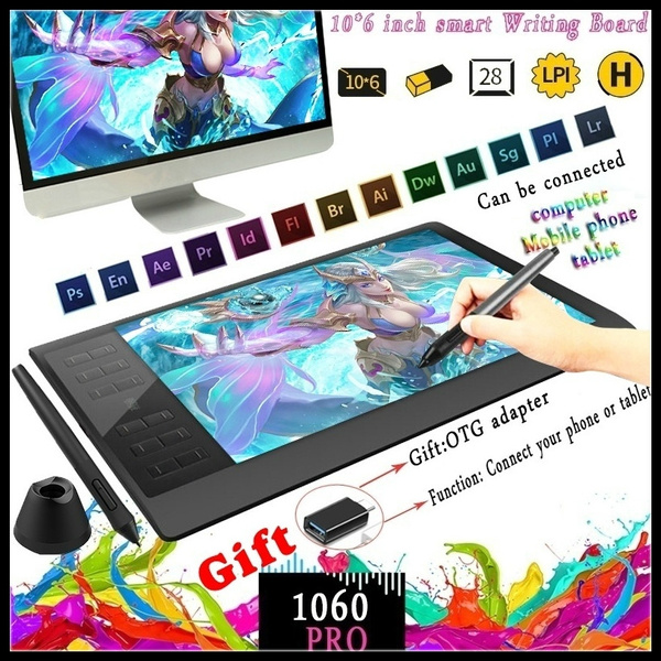 New 1060PRO graphic design tablet digital tablet handpainted board