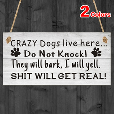 crazydogsign, Gifts, petsign, Wooden