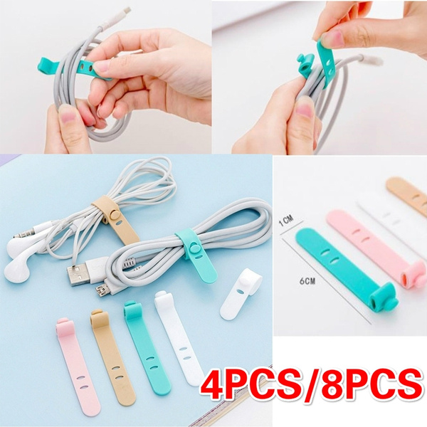 4pcs/8pcs Cute Reusable USB Cable Cord Organizer Holder for Wire ...