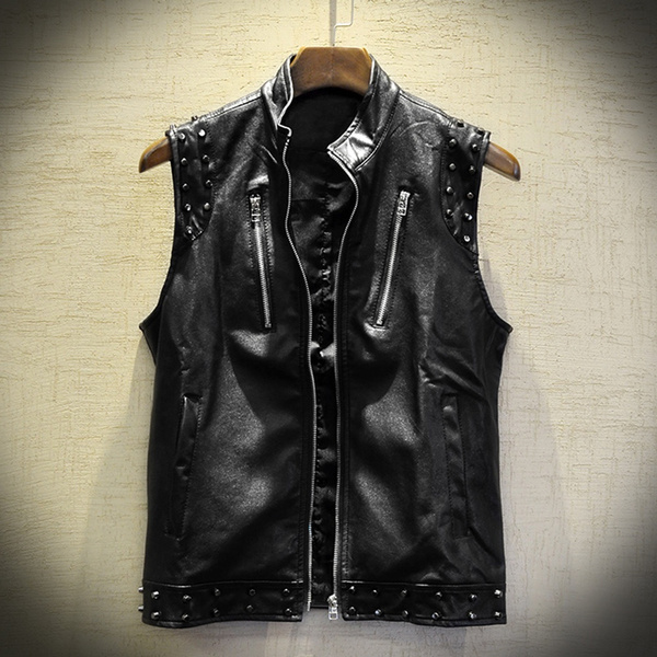 leather gilet waistcoat