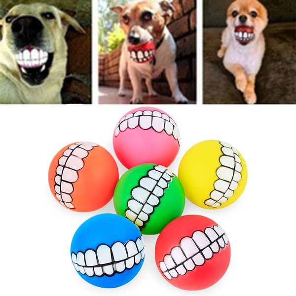 dog ball with teeth