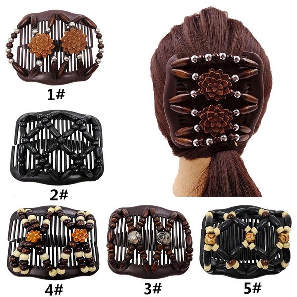6 pieces beads hair combs