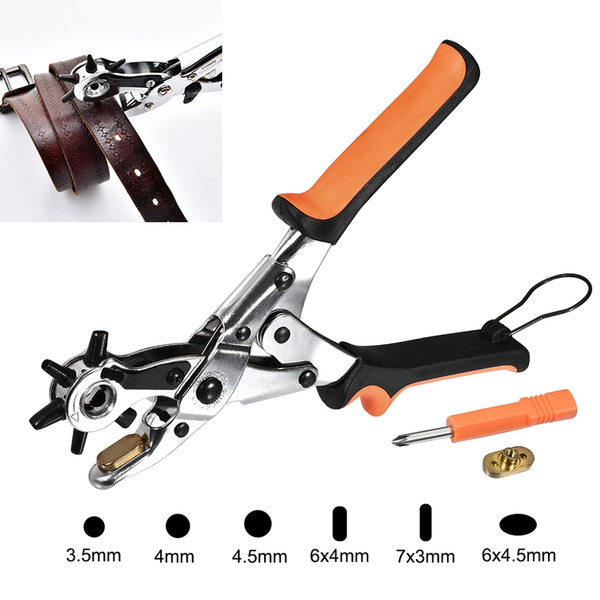 3 in 1 Punch Pliers 250mm Leather Hole Punch Tool with 6 Size for Home  DIY/Craft Projects