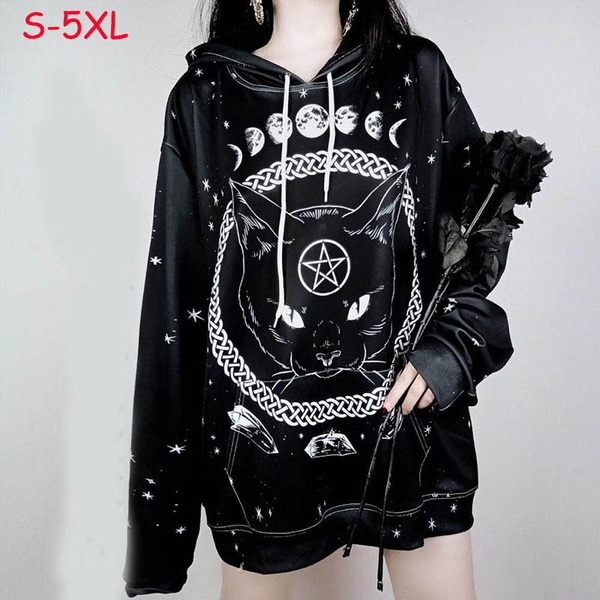 Black 2024 gothic hoodie