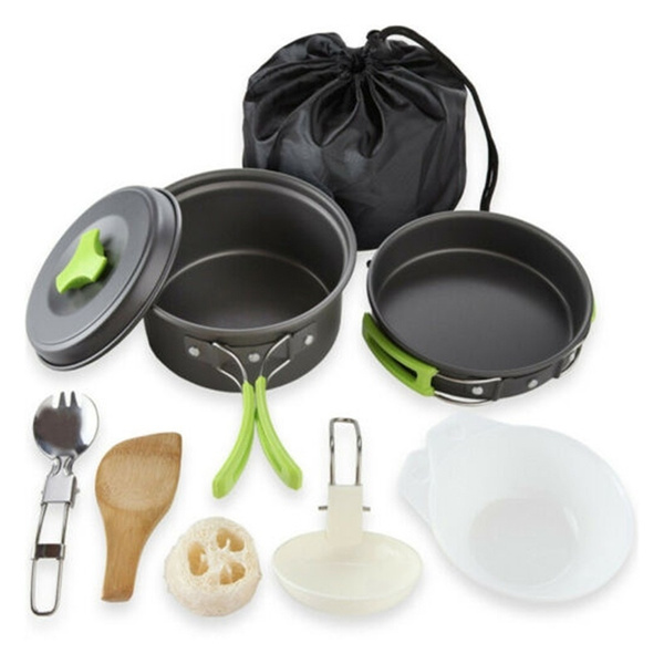 Camping Equipment,Outdoor Camping Pots And Pans Set 2PCS Camping Cookware