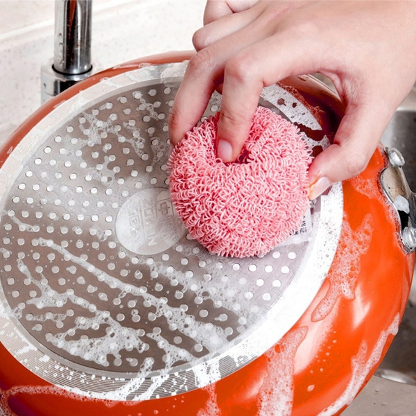 Kitchen Cleaning Ball Nano Fiber Cleaning Brush Dishwasher Scrubber Ball 
