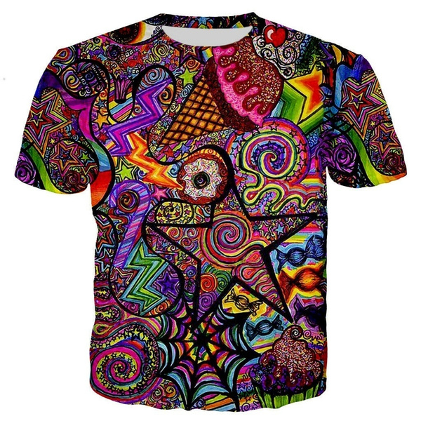 psychedelic pattern shirt