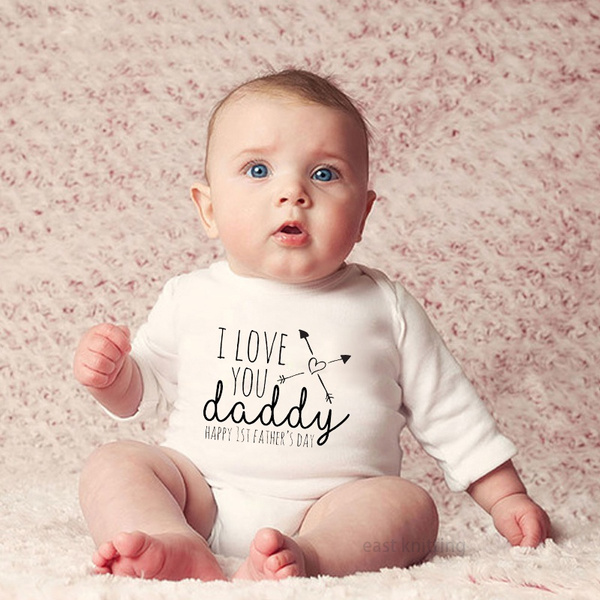 I Love You Daddy Happy 1st Father S Day Toddler Baby Cute One Piece Suits Newborn Onesies Father S Day Bodysuit Wish I Love You Daddy Happy 1st Father S Day Toddler Baby Cute One Piece Suits Newborn Onesies Father S Day Bodysuit Wish