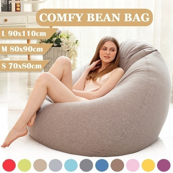 No filling-Large Bean Bag sofa Cover comfy Chair Cover Lazy Pouf Puff Bag  Cover