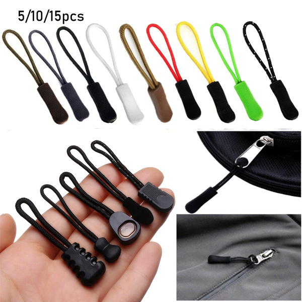 Clip Buckle Zipper Pull Ends Lock Zips Cord Rope Pullers Zip Puller Replacement