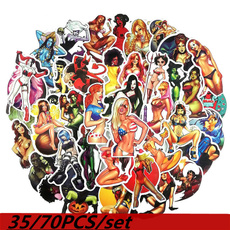 Hot Sale 35 / 70PCS Set of Retro Graffiti Sexy Devil Girl Stickers Suitcase Refrigerator Computer Laptop Skateboard Motorcycle Car Stickers DIY Decals