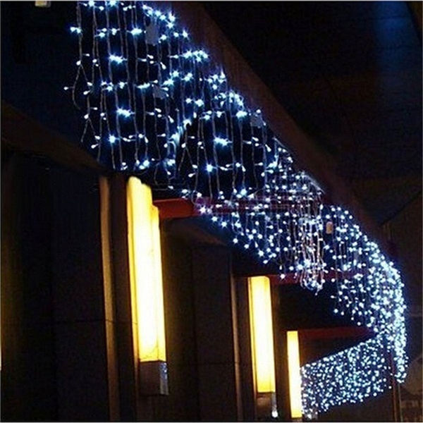 Details about   11.5/16.5FT 96/216 LED Fairy String Icicle Light Waterproof Xmas Party Decor 