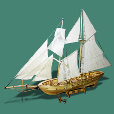 assembling, shipmodel, Wooden, sailboat