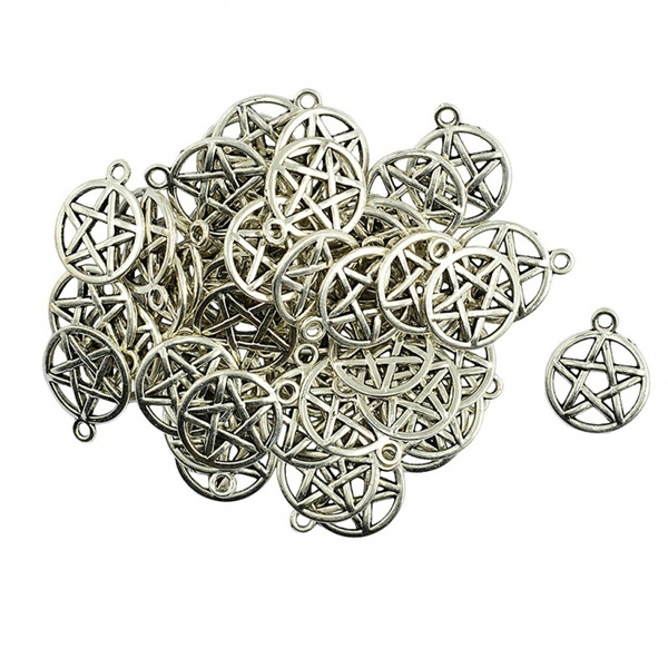 50PCS Tibetan Silver Alloy Charms Pendant For Jewelry Making DIY