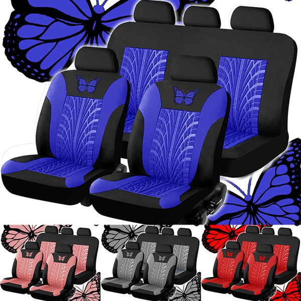 blue butterfly seat covers