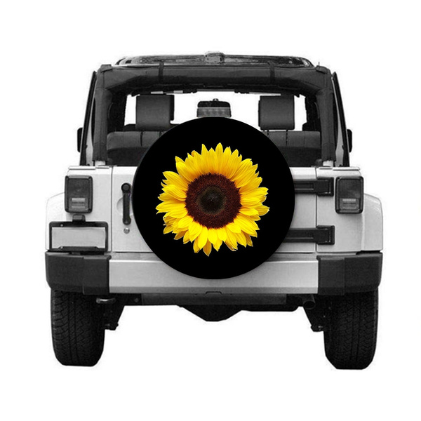 Spare Tire Cover Single Large Sunflower Universal Wheel Tire Covers for Jeep  Trailer RV SUV Truck Camper Travel Trailer Accessories (14,15,16,17 Inch)  Wish