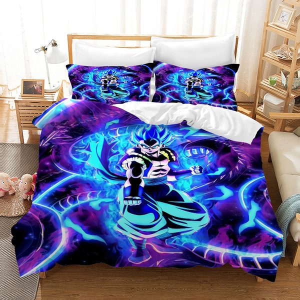 Single Double Twin Full Queen King Size Bed Set For Bedroom Decor 3d Dragon Ball Pattern Duvet Cover With Pillow Bedding Wish Single Double Twin Full Queen King Size, Dragon Ball Z King Size Bed Set