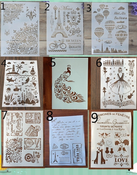 Lot De Pochoirs Alphabet Et Chiffres Pour Scrapbooking, Peinture Et Décoration