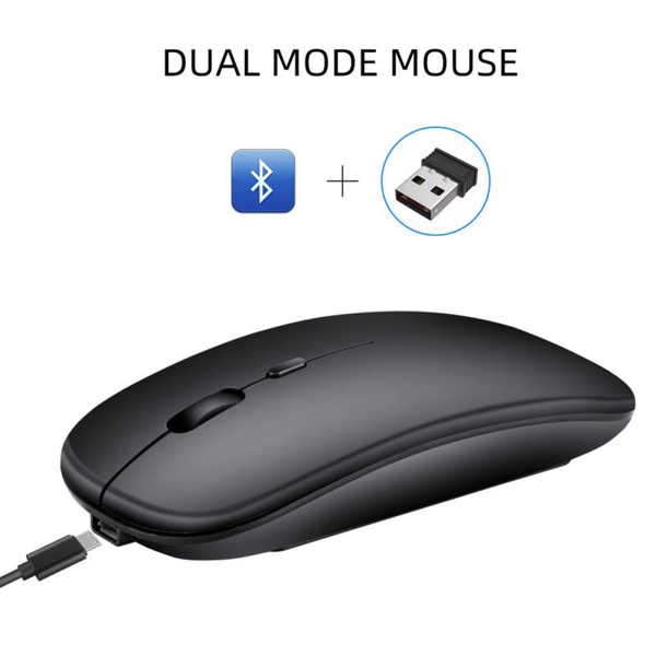 Mouse wireless Bluetooth V5.0 ricaricabile TWS] Mouse wireless ricaricabile  Dual Mode Bluetooth V5.0 + mouse wireless 2.4 Ghz per PC Laptop per Macbook  Matebook
