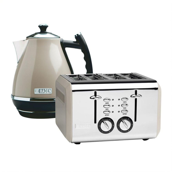 Haden Stainless Steel Retro Toaster and 1.7 Liter Stainless Steel Electric  Kettle