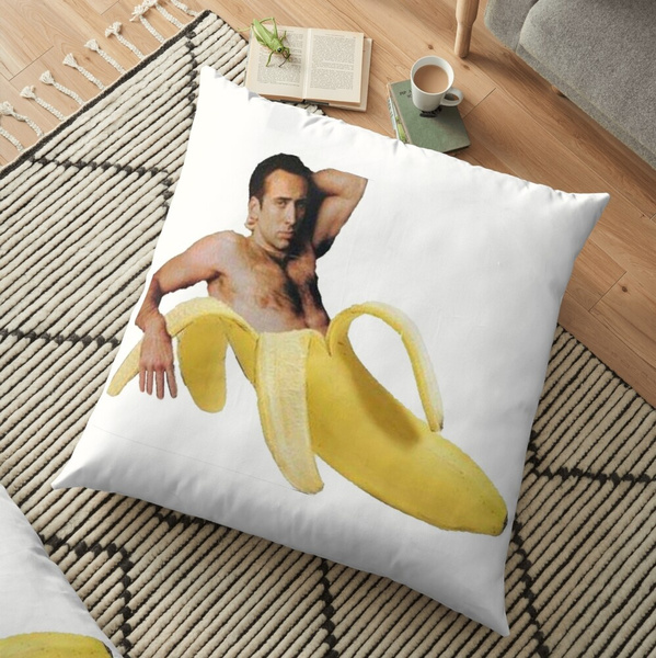 Nicolas Cage in a Banana - Original Yellow Decoration Pillow Case Sofa  Waist Throw Cushion Cover Home Decor