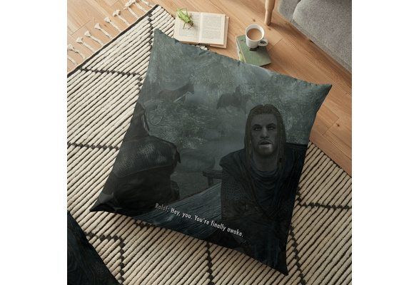 pics Skyrim Pillow Cover skyrim pillow hey you you re finally awake pattern cushion cover throw pillow case home decor high quality